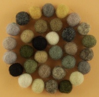 Handmade Felt Accessories - 10mm Balls - Natural